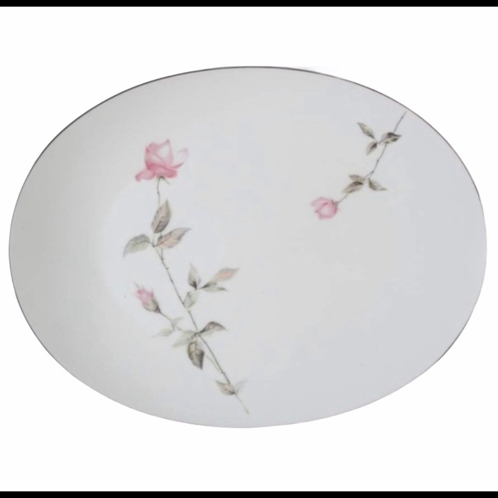 Style House Dawn Rose 15” Oval Serving Platter